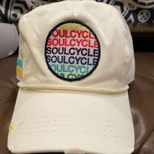 White SoulCycle hat
